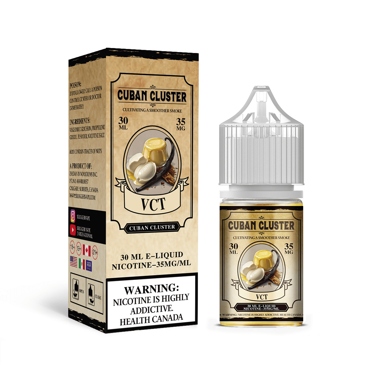 VANILLA CUSTARD TOBACCO 30ML - SLUGGER CUBAN CLUSTER SERIES