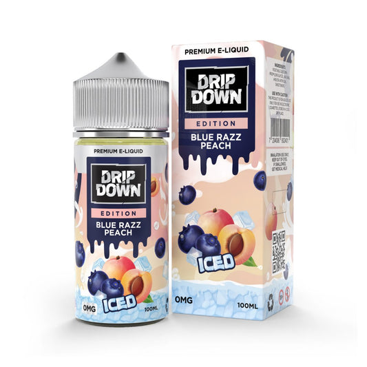 BLUE RAZZ PEACH ICE 100ML - DRIP DOWN EDITION