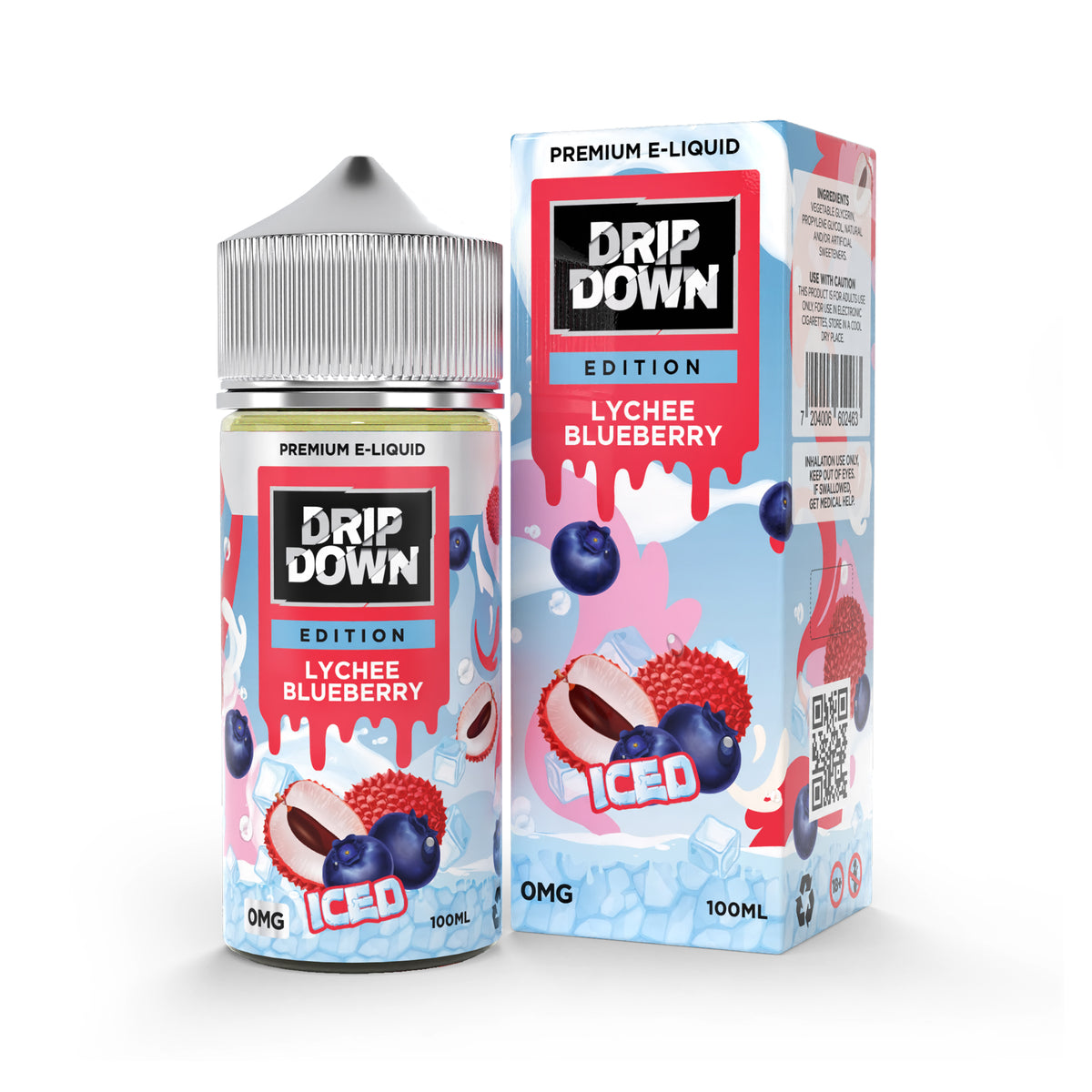 LYCHEE BLUEBERRY ICE 100ML - DRIP DOWN EDITION