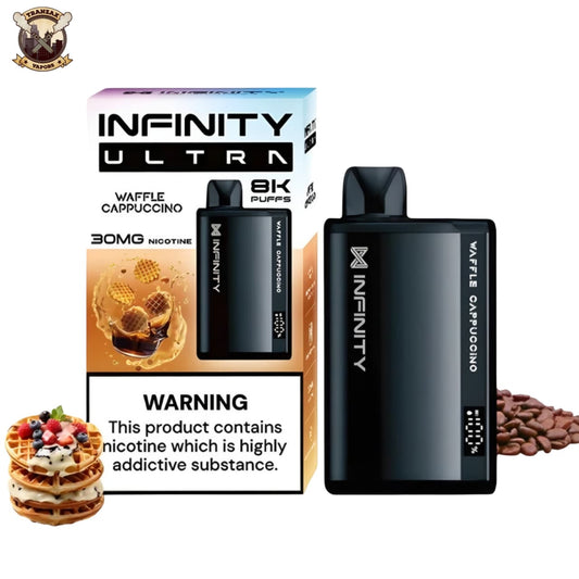 WAFFLE CAPPUCCINO 30MG - INFINITY ULTRA DISPOSABLE 8000 PUFFS