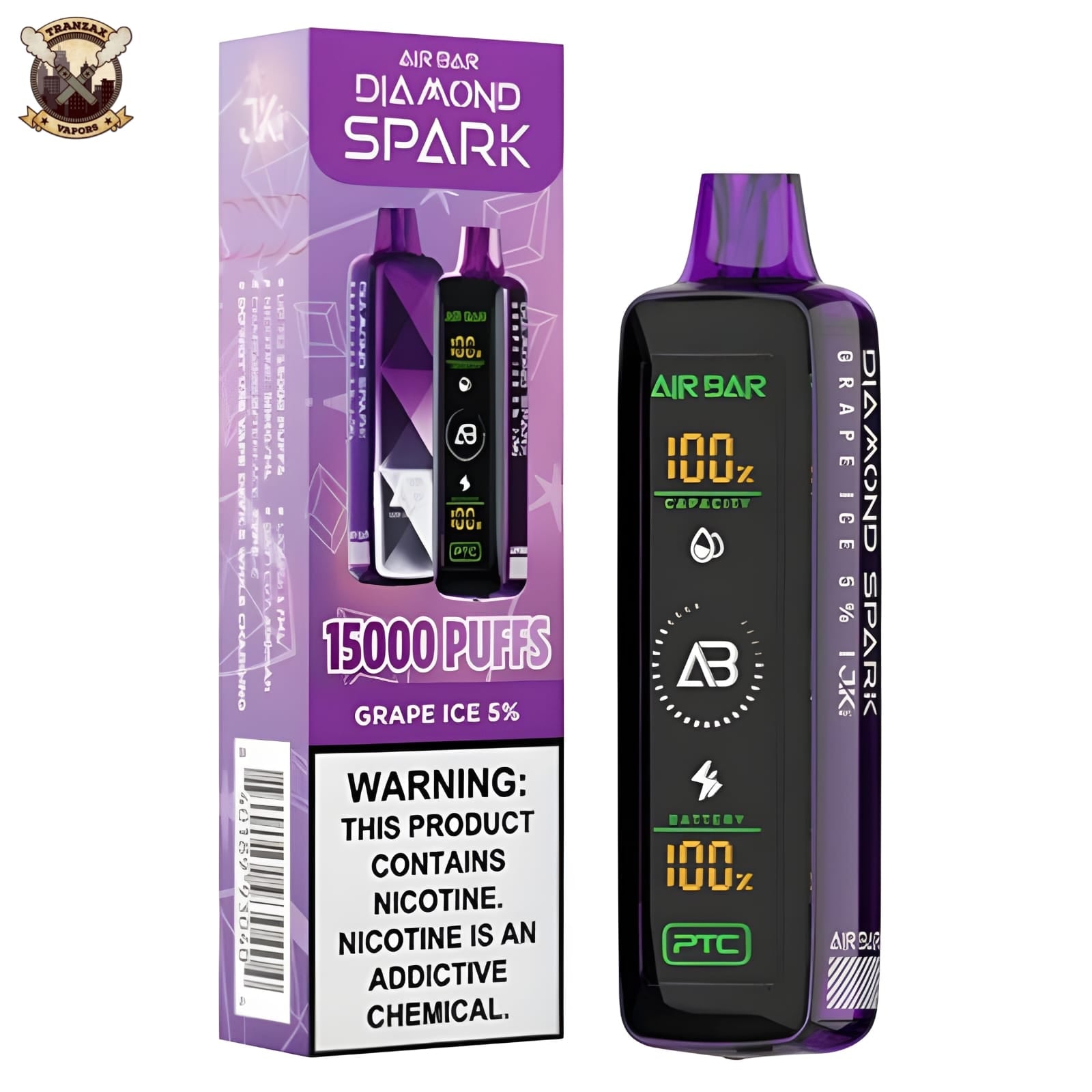 AIR BAR DIAMOND SPARK DISPOSABLE 15K PUFFS 50MG