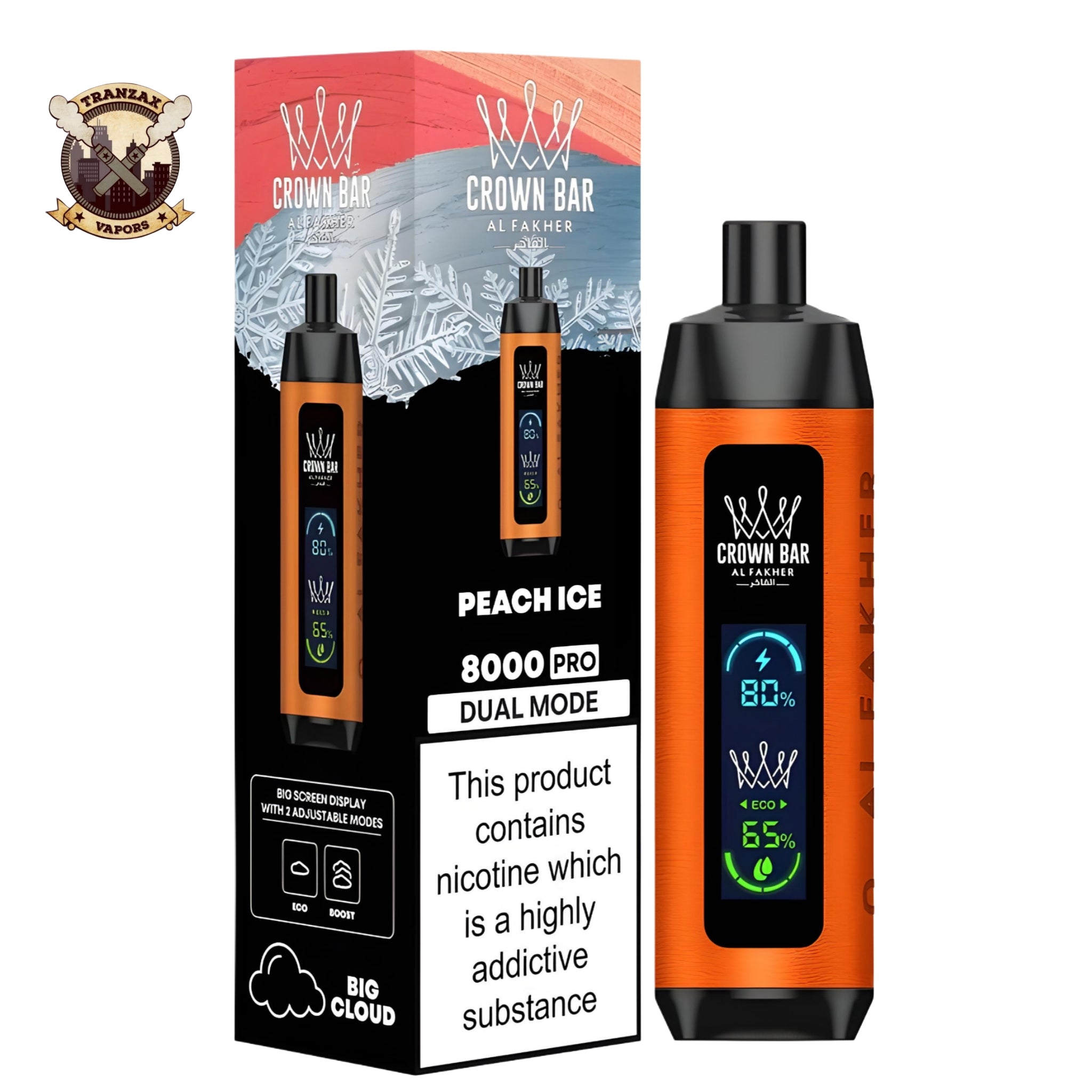 AL FAKHER CROWN BAR DISPOSABLE 5MG 8000 PUFFS