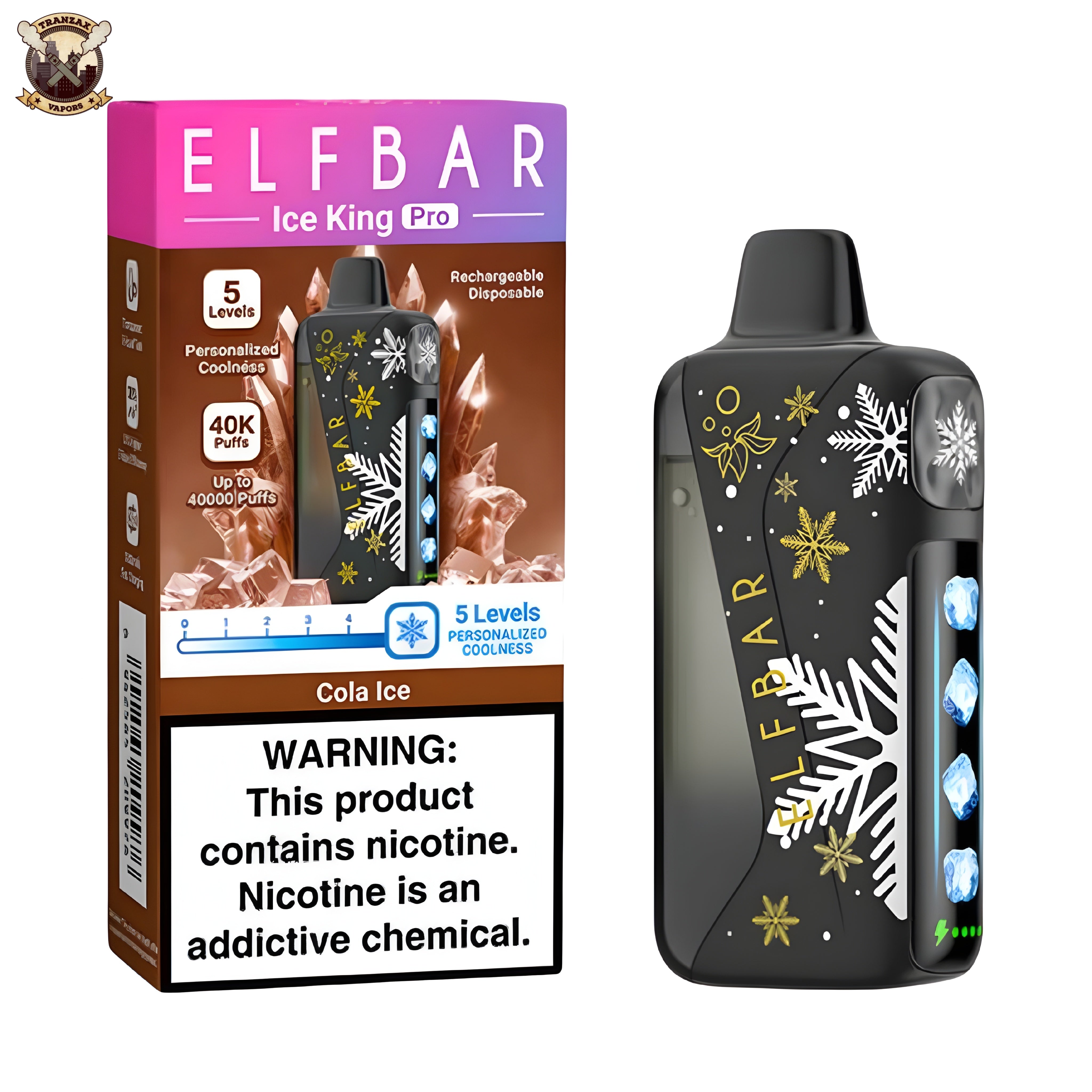 COLA ICE 50MG - ELFBAR ICE KING PRO 40K PUFFS DISPOSABLE