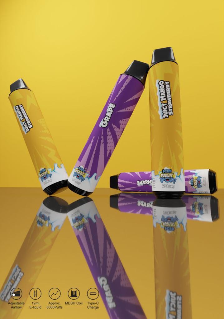 POP VAPORS DISPOSABLE 6000 PUFFS