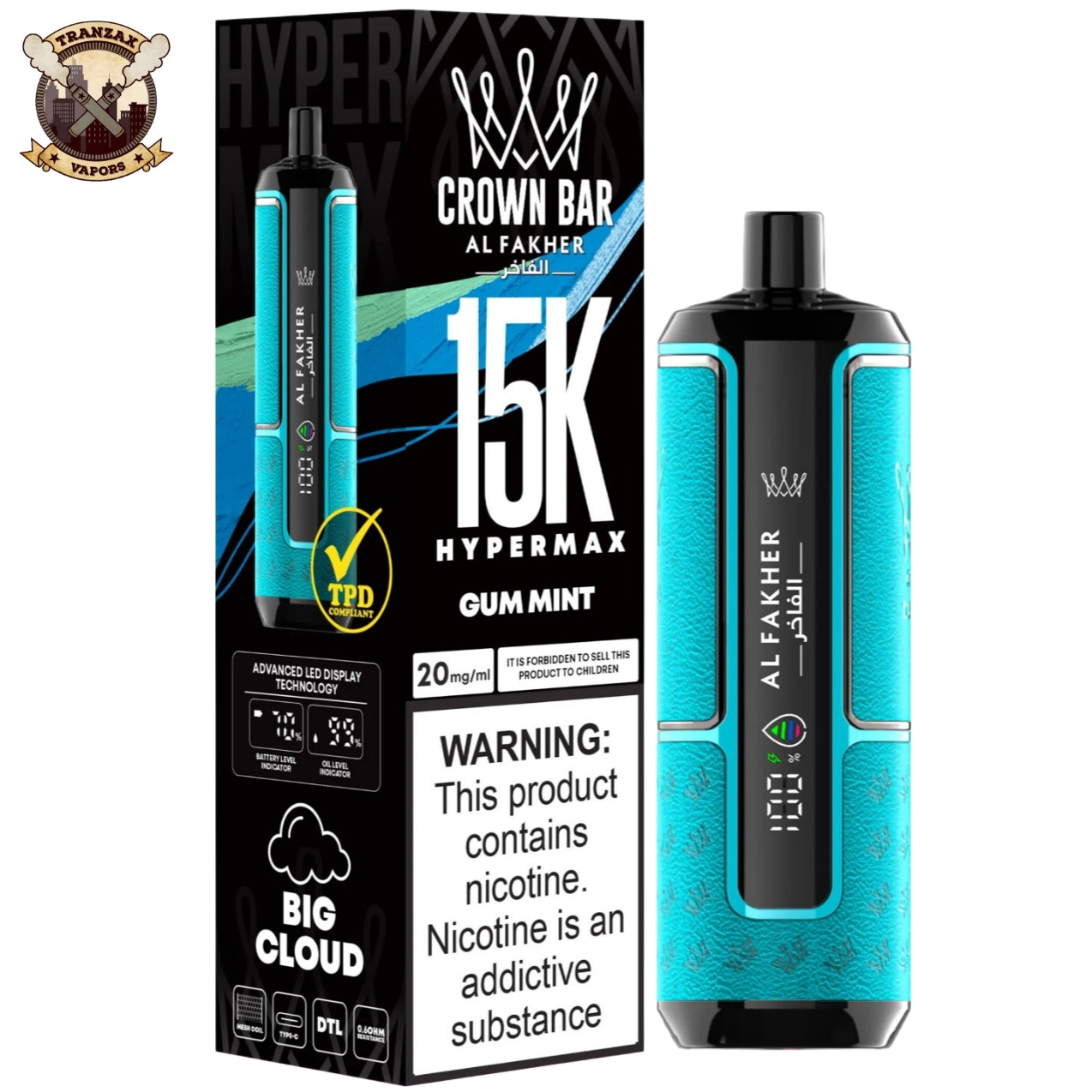 al fakher hypermax crown bar disposable 
