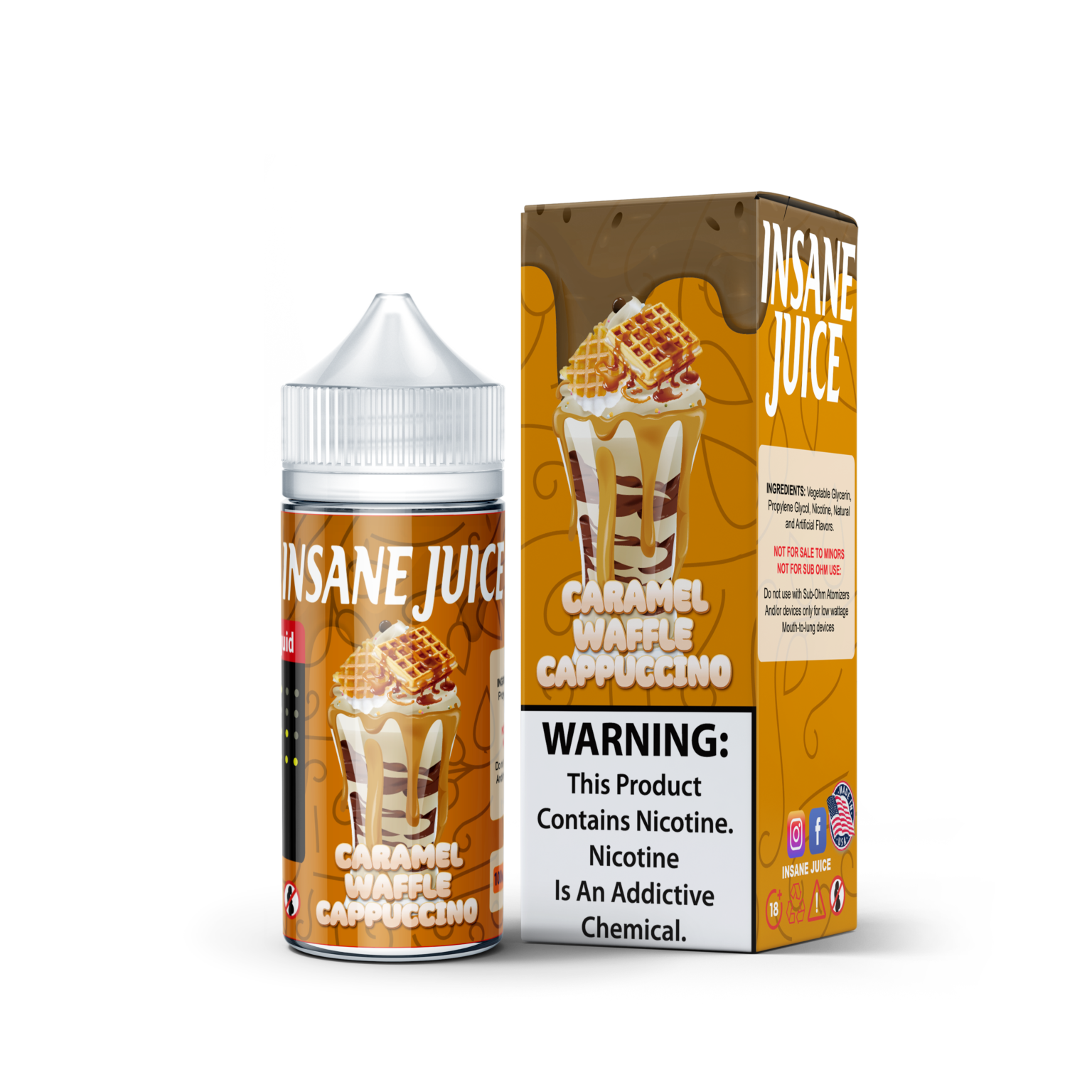 CARAMEL WAFFLE CAPPUCCINO 100ML - INSANE JUICE