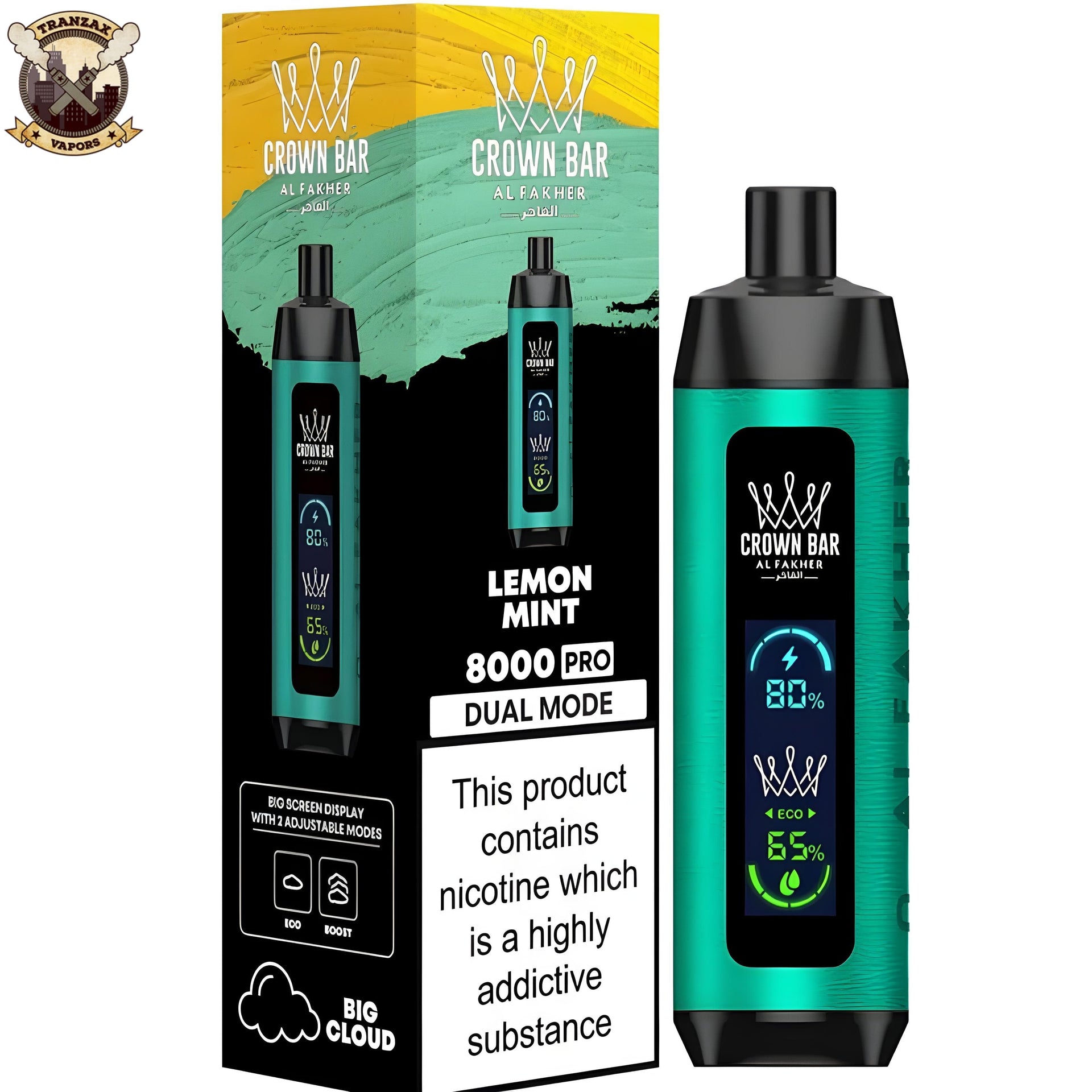 Buy AL FAKHER Crown Bar 8000 Puffs 5mg | Best Disposable