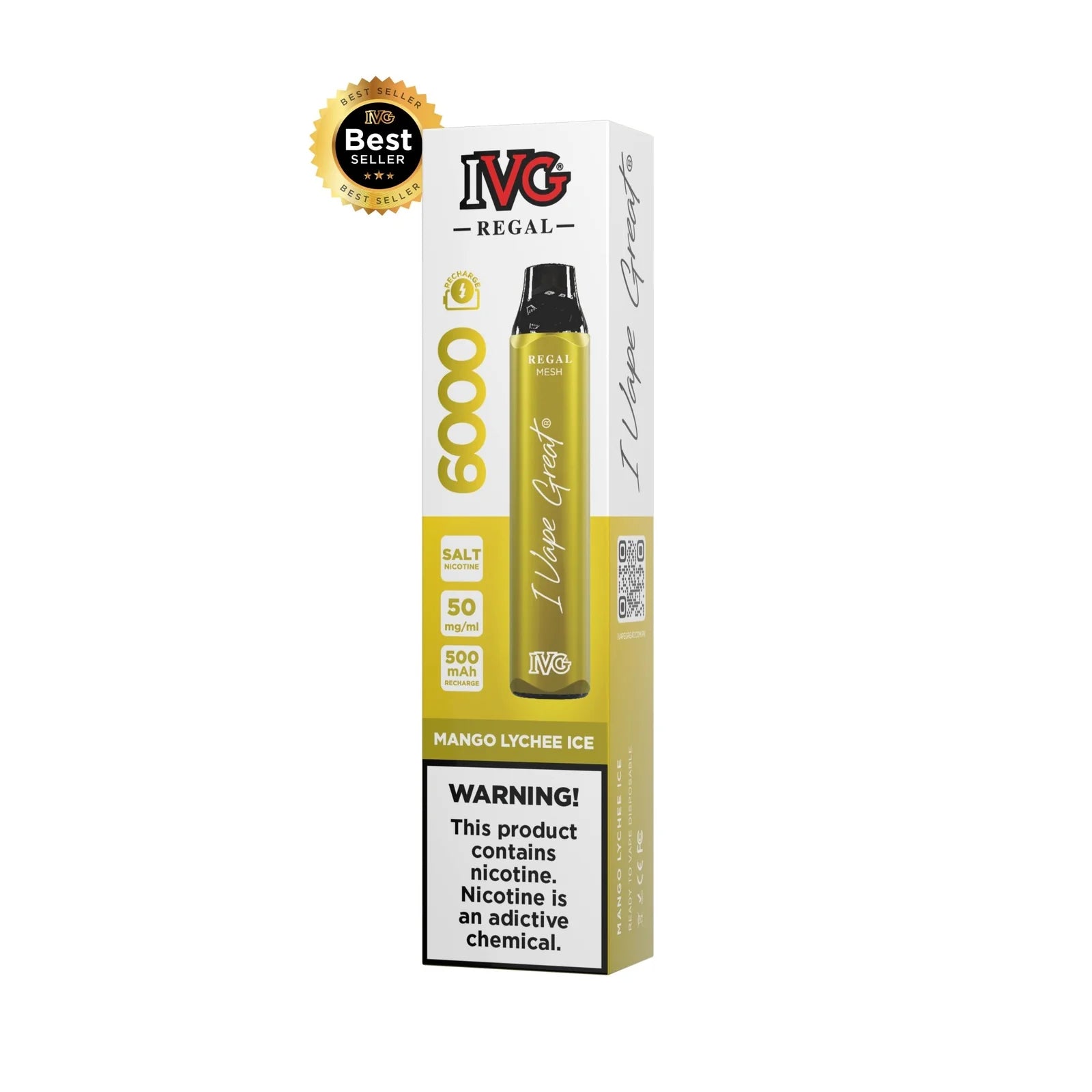 MANGO LYCHEE ICE 50MG | IVG REGAL DISPOSABLE 6000