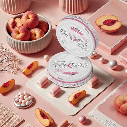 PEACH 2MG - TOKYO NICOTINE GUM 2MG 40PC PACK