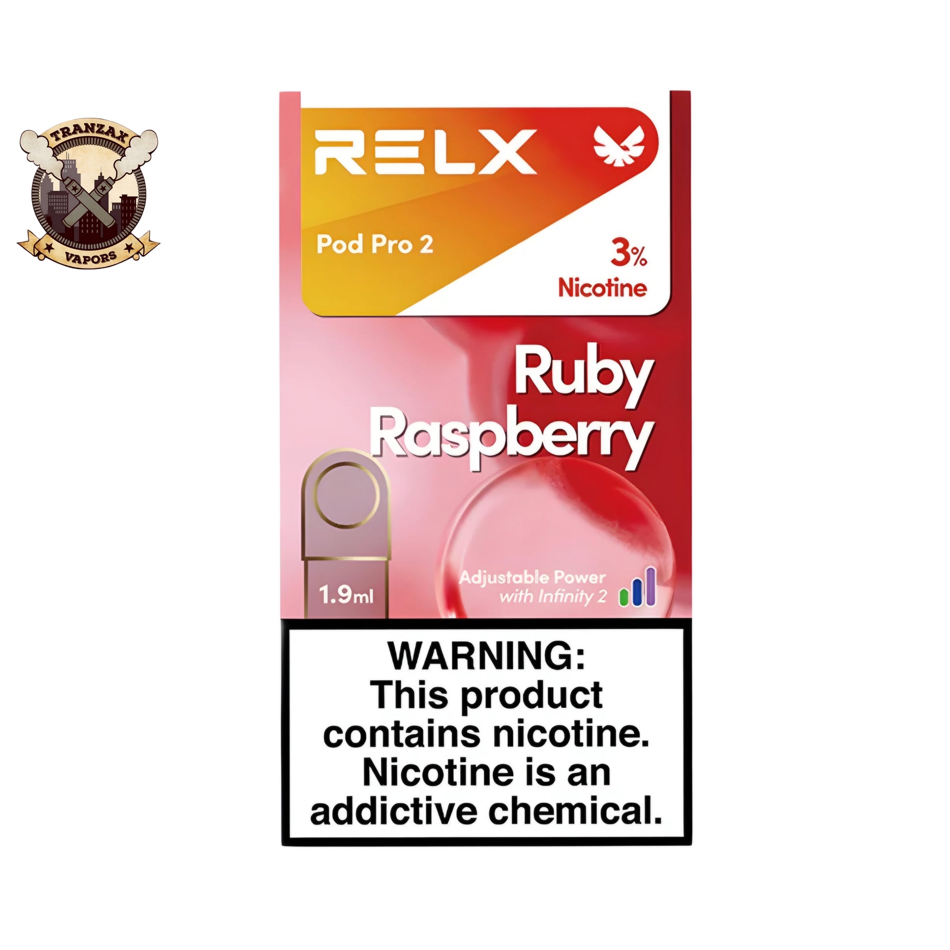 Buy RUBY RASPBERRY 3% RELX POD Online