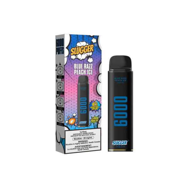 20MG BLUE RAZZ PEACH ICE | SLUGGER DISPOSABLE 6000 PUFFS