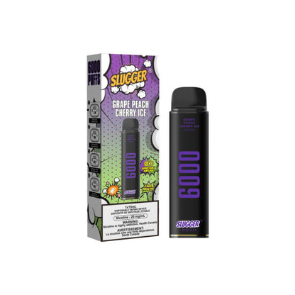 20MG GRAPE PEACH CHERRY ICE | SLUGGER DISPOSABLE 6000 PUFFS